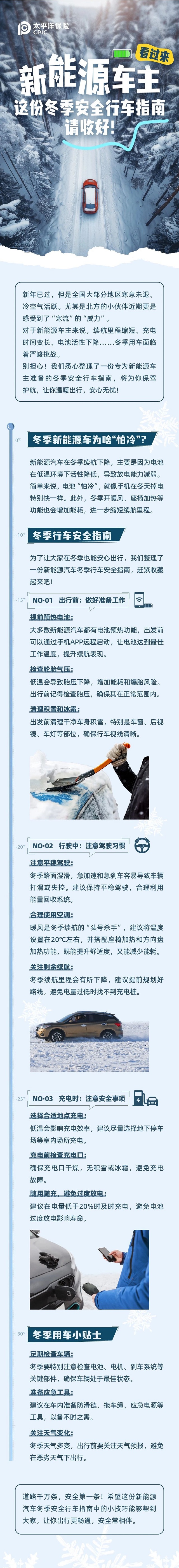 新能源車主看過來，這份冬季安全行車指南請收好！