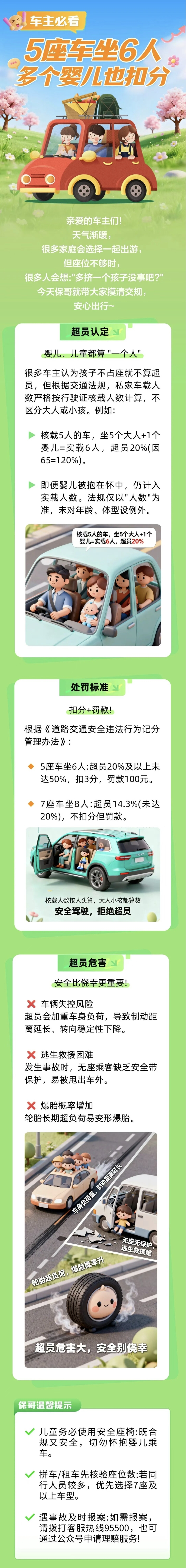 12.5座車多個嬰兒算超員？扣3分罰百元 ！