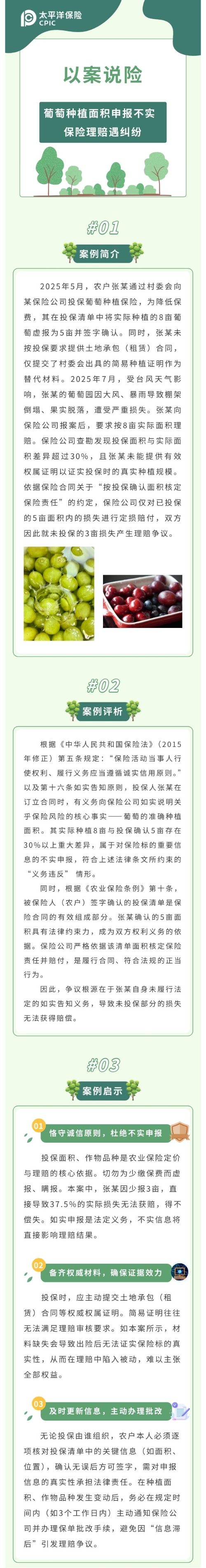 【以案說險】葡萄種植面積申報不實(shí)&nbsp;&nbsp;  保險理賠遇糾紛 - 修改